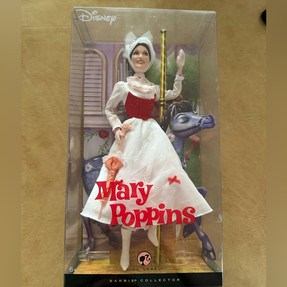 New In Box Mary Poppins Barbie collector pink label